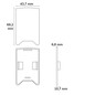 Preview: Isoled Endkappe EC119 mit Lichtfalle, weiß für Leuchtenprofil HALON Cover C29/C61, 2 Stück 117399