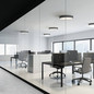 Preview: Isoled LED Deckenleuchte UGR<19 2H, schwarz, 30W, IP44, DN400, ColorSwitch 2700/3000/4000K, DALI dimmbar 117490