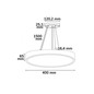 Preview: Isoled LED Hängeleuchte UGR<19 2H, weiß, 20W/30W, IP42, DN400, ColorSwitch 2700/3000/4000K, dimmbar 117516