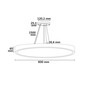 Preview: Isoled LED Hängeleuchte UGR<19 2H, weiß, 42W+6W, IP42, DN600, 2700/3000/4000K, DALI dimmbar, Up&Down 117525