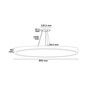 Preview: Isoled LED Hängeleuchte UGR<19 2H, weiß, 60W/70W+6W, IP42, DN800, 2700/3000/4000K, dimmbar, Up&Down 117530