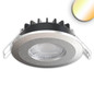 Preview: Isoled LED Einbaustrahler Vario-68, 6W, 60°, 2700/3000/4000/6000K, IP65, CRI90, nickel gebürstet 117544