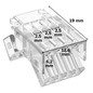 Preview: Isoled Kontakt-Verbinder (max. 5A) K3-410 für 4-pol. IP20 Flextripes mit Breite 10mm 117597