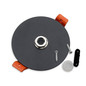 Preview: Isoled Einbau Deckenbaldachin rund, max. 68mm Ausschnitt, AD 85mm, 9mm Kabeldurchm, schwarz 117677