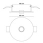 Preview: Isoled Einbau Deckenbaldachin rund, max. 68mm Ausschnitt, AD 85mm, 9mm Kabeldurchm, schwarz 117677