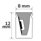 Preview: Isoled LED NEON927 Flexband B08H12, 24V DC, 12W, IP67, 2700K, 5m Rolle, 140 LED/m, inkl. Montageclips 117687