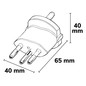 Preview: Isoled Fixadapter CH Typ 12 auf Schuko CEE 7/7, schwarz, nicht demontierbar, 10A 117827