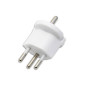 Preview: Isoled Fixadapter CH Typ 12 auf Schuko CEE 7/7, weiß, nicht demontierbar, 10A 117828