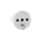 Preview: Isoled Fixadapter CH Typ 12 auf Schuko CEE 7/7, weiß, nicht demontierbar, 10A 117828