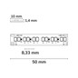 Preview: Isoled LED CCC Amber+SkyBlue Flexband, 10W+10W, 10m Rolle, 48V, IP20 117833