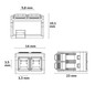 Preview: Isoled Hebelklemme, 2-polig, 0,2-4mm², 50Stk, 450V/32A, alle Leiterarten, werkzeuglos Kabel verbinden 117906
