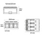 Preview: Isoled Hebelklemme, 3-polig, 0,2-4mm², 25Stk, 450V/32A, alle Leiterarten, werkzeuglos Kabel verbinden 117907