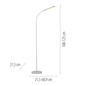 Preview: JUST LIGHT ELLY LED Stehleuchte CCT Dimmbar 6W weiss 11031-16