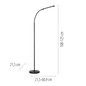 Preview: JUST LIGHT ELLY LED Stehleuchte CCT Dimmbar 6W schwarz 11031-18