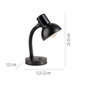 Preview: JUST LIGHT FLEXI Tischleuchte E27 max.25W schwarz 11080-18