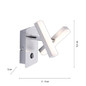 Preview: JUST LIGHT RICO LED Wandleuchte Warmweiss 4W 2-fach stahl 11276-55