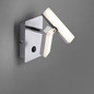 Preview: JUST LIGHT RICO LED Wandleuchte Warmweiss 4W 2-fach stahl 11276-55
