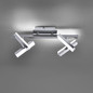Preview: JUST LIGHT RICO LED Deckenleuchte Warmweiss 8W 4-fach stahl 11277-55