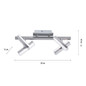 Preview: JUST LIGHT RICO LED Deckenleuchte Warmweiss 8W 4-fach stahl 11277-55