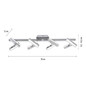 Preview: JUST LIGHT RICO LED Deckenleuchte Warmweiss 16W 8-fach stahl 11278-55