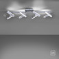 Preview: JUST LIGHT RICO LED Deckenleuchte Warmweiss 16W 8-fach stahl 11278-55
