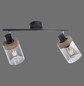 Preview: JUST LIGHT PASQUAL Wand- und Deckenleuchte E27 max.80W 2-fach schwarz 11312-18