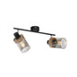 Preview: JUST LIGHT PASQUAL Wand- und Deckenleuchte E27 max.80W 2-fach schwarz 11312-18
