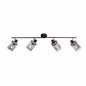 Preview: JUST LIGHT PASQUAL Deckenleuchte E27 max.160W 4-fach schwarz 11313-18