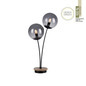 Preview: JUST LIGHT GERDA WIDOW Tischleuchte E14 max.50W 2-fach Holz-natur 11390-79