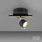 Preview: JUST LIGHT JARIK LED Deckenleuchte Warmweiss 6,1W 2-fach schwarz 11400-18