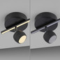 Preview: JUST LIGHT JARIK LED Deckenleuchte Warmweiss 6,1W 2-fach schwarz 11400-18