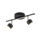 Preview: JUST LIGHT JARIK LED Deckenleuchte Warmweiss 7,4W 3-fach schwarz 11401-18