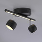Preview: JUST LIGHT JARIK LED Deckenleuchte Warmweiss 7,4W 3-fach schwarz 11401-18