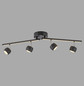 Preview: JUST LIGHT JARIK LED Deckenleuchte Warmweiss 10,8W 5-fach schwarz 11402-18