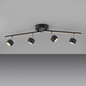 Preview: JUST LIGHT JARIK LED Deckenleuchte Warmweiss 10,8W 5-fach schwarz 11402-18