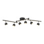 Preview: JUST LIGHT JARIK LED Deckenleuchte Warmweiss 16W 7-fach schwarz 11403-18