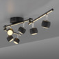 Preview: JUST LIGHT JARIK LED Deckenleuchte Warmweiss 16W 7-fach schwarz 11403-18