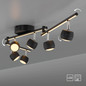 Preview: JUST LIGHT JARIK LED Deckenleuchte Warmweiss 16W 7-fach schwarz 11403-18