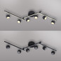 Preview: JUST LIGHT JARIK LED Deckenleuchte Warmweiss 16W 7-fach schwarz 11403-18