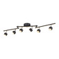 Preview: JUST LIGHT JARIK LED Deckenleuchte Warmweiss 16W 7-fach schwarz 11403-18