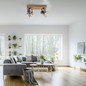 Preview: JUST LIGHT GERDA LANGSTRÖM Deckenleuchte E14 max. 20W 2-fach Holz-natur 11448-79