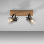 Preview: JUST LIGHT GERDA LANGSTRÖM Deckenleuchte E14 max. 20W 2-fach Holz-natur 11448-79
