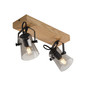 Preview: JUST LIGHT GERDA LANGSTRÖM Deckenleuchte E14 max. 20W 2-fach Holz-natur 11448-79