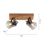 Preview: JUST LIGHT GERDA LANGSTRÖM Deckenleuchte E14 max. 20W 2-fach Holz-natur 11448-79