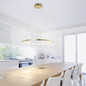 Preview: JUST LIGHT CIRCLE LED Pendelleuchte Warmweiss 29W gold 11524-12