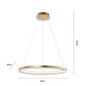 Preview: JUST LIGHT CIRCLE LED Pendelleuchte Warmweiss 29W gold 11524-12