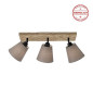 Preview: JUST LIGHT GERDA MICHEL Deckenleuchte E27 max. 40W 3-fach Holz-natur 11582-79