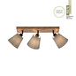 Preview: JUST LIGHT GERDA MICHEL Deckenleuchte E27 max. 40W 3-fach Holz-natur 11582-79