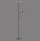 Preview: JUST LIGHT HANS LED Stehleuchte Warmweiss Dimmbar 25,5W 2-fach schwarz 11709-18