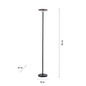Preview: JUST LIGHT HANS LED Stehleuchte Warmweiss Dimmbar 22W schwarz 11729-18